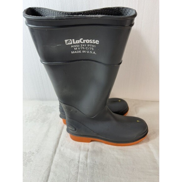 LaCrosse 16" Steel Toe Rubber Safety Work Fishing Boots Size 5 Made in USA - Picture 2 of 4